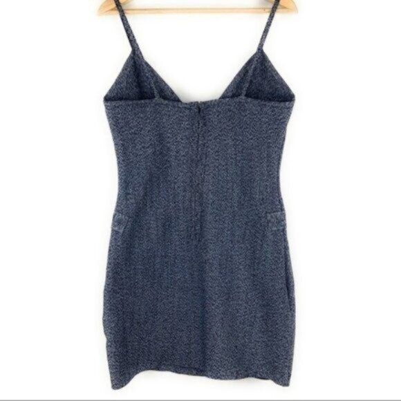 By the Way Heathered Blue Nautical Bandage Mini Dress - Picture 8 of 8